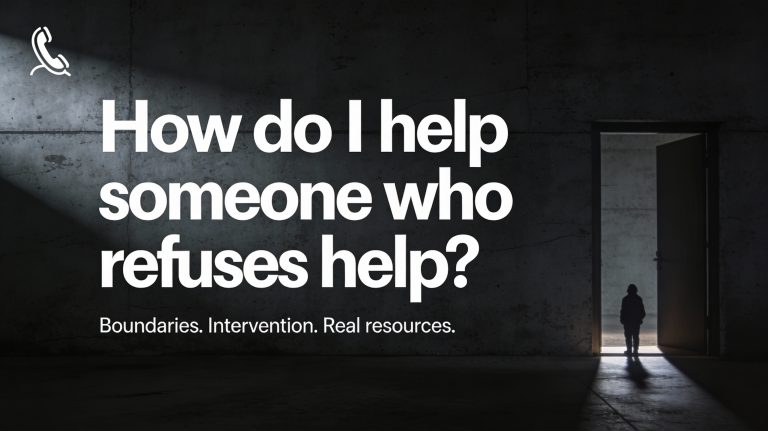 How do I help someone who refuses help? a single individule standing at an open doorway